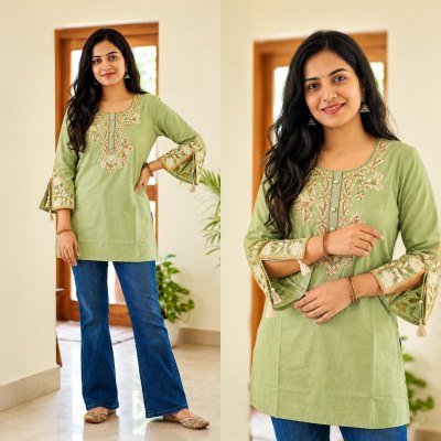Premium Designer Cotton Top Collection – Heavy Work Tops Size wise Combo Set