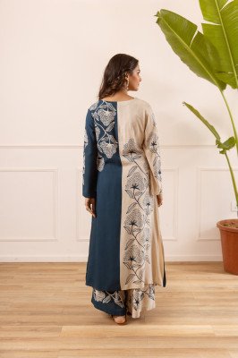 Premium German Rayon Co-ord Set with Placement Print & Neck Work  co ord set catalogs