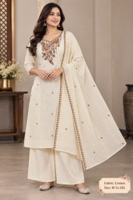 Premium Khadi Cotton 3-Piece Ethnic Wear Collection 