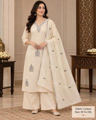 Premium Khadi Cotton 3-Piece Ethnic Wear Collection Size wise Combo Set
