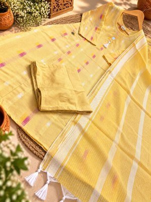 Premium Linen Dobby Cotton 3-Piece Set – A-Line Mirror Work Top, Palazzo Pant and Dupatta Size wise Combo Set