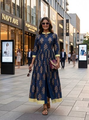 Premium Long Gown Collection Heavy Rayon Printed Gown Size wise Combo Set