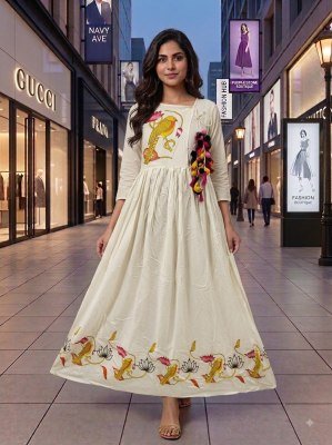 Premium Long Gown Collection Heavy Rayon Printed Gown Size wise Combo Set