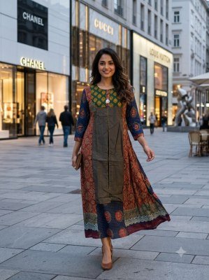 Premium Long Gown Collection Heavy Rayon Printed Gown Size wise Combo Set