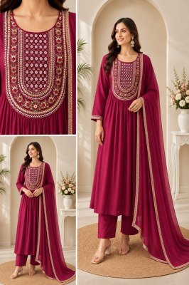 Premium Mul Chanderi Top Bottom Dupatta Combo Set Size wise Combo Set