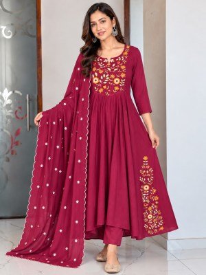 Premium Mul Chanderi Top Bottom Dupatta Combo Set Size wise Combo Set