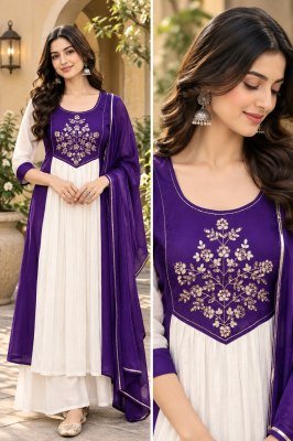 Premium Mul Chanderi Zardozi and Hand Work Top Palazzo Set Size wise Combo Set