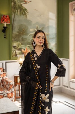 Premium Mul-Mul Cotton 3-Piece Kurti Plazo Set with Neck Work Fancy Palazzo suit catalogue