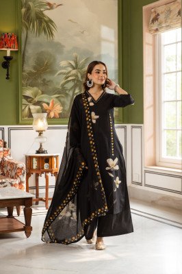 Premium Mul-Mul Cotton 3-Piece Kurti Plazo Set with Neck Work Fancy Palazzo suit catalogue