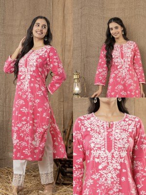Premium Printed Embroidery Kurti Cotton 60-60 Taj Group Size wise Combo Set