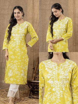 Premium Printed Embroidery Kurti Cotton 60-60 Taj Group Size wise Combo Set