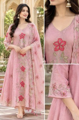 Premium Pure Mul Chanderi Embroidered Kurti Palazzo Set with Cotton Inner and Dupatta  Size wise Combo Set