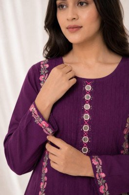 Premium Traditional Cotton 3-Piece Straight Kurta Suit – Pintex, Mirror & Moti Work Size wise Combo Set