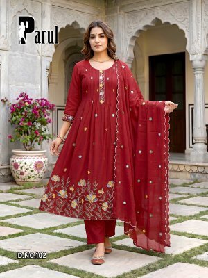 Premnath Parul Mal Chanderi Flair Kurti Pant with Full Cutwork Dupatta Set kurti pant with dupatta Catalogs