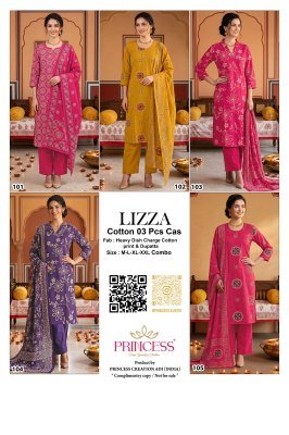 Princess Lizza Cotton Print Kurti Collection readymade suit catalogs