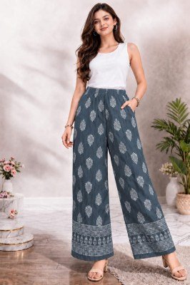 Printed Pleated Palazzo – Heavy Lycra Stretchable Palazzo Pants bottom wear