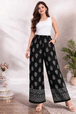 Printed Pleated Palazzo – Heavy Lycra Stretchable Palazzo Pants bottom wear