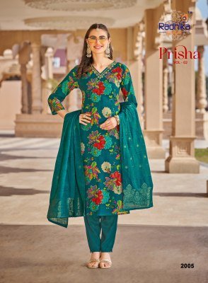 Prisha Vol 2 by Radhika Milano Print Handwork Suit with Jacquard Dupatta readymade suit catalogs