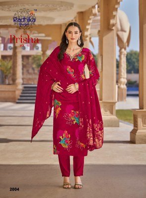 Prisha Vol 2 by Radhika Milano Print Handwork Suit with Jacquard Dupatta readymade suit catalogs
