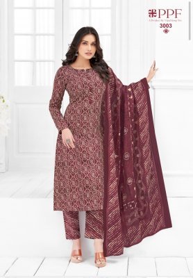 Prisha Vol 3 by PPF unstitched pure cotton printed dress material catalogue at amaviexpo salwar kameez catalogs