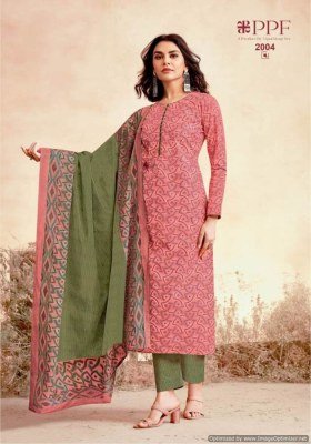Prisha vol 2 by PPF pure cotton kurti pant and dupatta catalogue at affordable rate readymade suit catalogs
