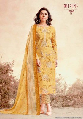 Prisha vol 2 by PPF pure cotton kurti pant and dupatta catalogue at affordable rate readymade suit catalogs