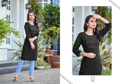 Priya by Kalroop Heavy reyon Embroidered fancy kurti catalogue at affordable rate kurtis catalogs