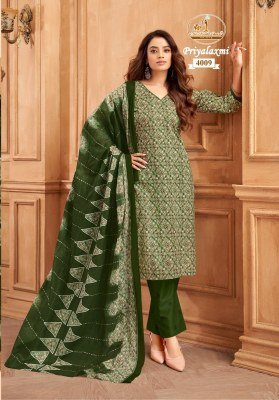 Priyalaxmi vol 34 by miss World Pure Cotton Printed top bottom and dupatta catalogue at affordable rate readymade suit catalogs