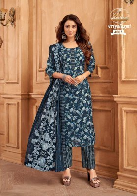 Priyalaxmi vol 34 by miss World Pure Cotton Printed top bottom and dupatta catalogue at affordable rate readymade suit catalogs