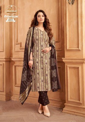 Priyalaxmi vol 34 by miss World Pure Cotton Printed top bottom and dupatta catalogue at affordable rate readymade suit catalogs