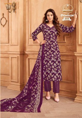 Priyalaxmi vol 34 by miss World Pure Cotton Printed top bottom and dupatta catalogue at affordable rate readymade suit catalogs