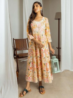 Psyna presents d n 5049 pure cotton designer Gowns collection wholesale Kurtis  Amavi
