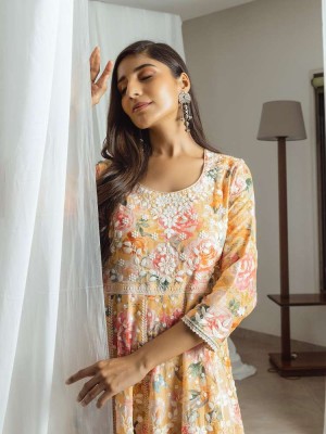 Psyna presents d n 5049 pure cotton designer Gowns collection wholesale Kurtis  kurtis catalogs