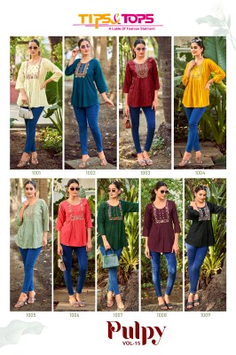 Puply vol 15 by Tips and tops Heavy Reyon Slub Embroidered western wear collection in amavi exppo western wear catalogs