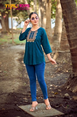 Puply vol 15 by Tips and tops Heavy Reyon Slub Embroidered western wear collection in amavi exppo western wear catalogs