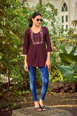 Puply vol 15 by Tips and tops Heavy Reyon Slub Embroidered western wear collection in amavi exppo western wear catalogs