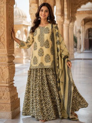 Pure Cotton 60/60 3-Piece Top Bottom Dupatta Set wholesale catalogs