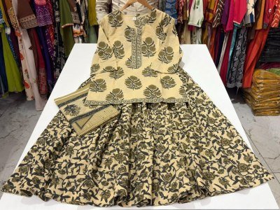 Pure Cotton 60/60 3-Piece Top Bottom Dupatta Set Size wise Combo Set
