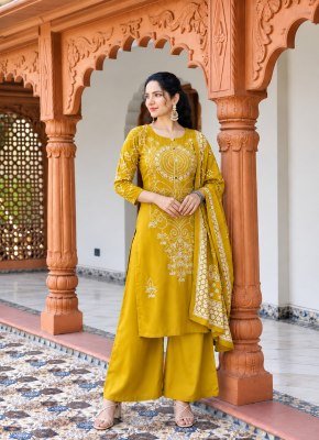 Pure Cotton Embroidery Work 3-Piece Kurti Bottom Dupatta Combo Set Size wise Combo Set