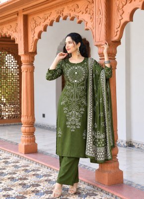 Pure Cotton Embroidery Work 3-Piece Kurti Bottom Dupatta Combo Set Size wise Combo Set