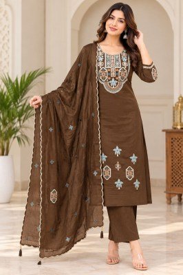 Pure Dabu Cotton 3-Piece Palazzo Suit with Embroidery and Dupatta  Size wise Combo Set