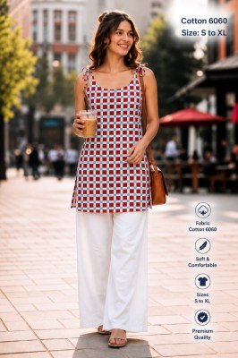 Pure Mul Cotton 60/60 Short Kurti with Strap Dori Short Kurti kurtis catalogs