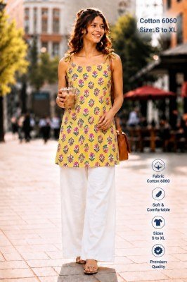 Pure Mul Cotton 60/60 Short Kurti with Strap Dori Short Kurti kurtis catalogs