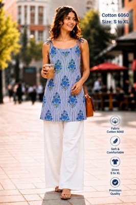 Pure Mul Cotton 60/60 Short Kurti with Strap Dori Short Kurti kurtis catalogs