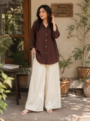 Pure Rayon Soft Cotton Shirt and Palazzo Set wholesale catalogs
