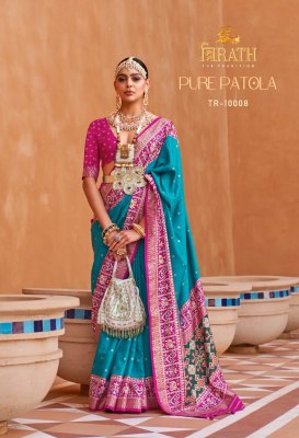 Pure patola by Trirath Mercerized sigma silk with patola silk saree catalogue at affordable rate sarees catalogs