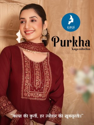 Purkha by kaya 3 piece Concept In anarkali suit catalogue at low rate Kaya kurti