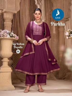 Purkha by kaya 3 piece Concept In anarkali suit catalogue at low rate readymade suit catalogs