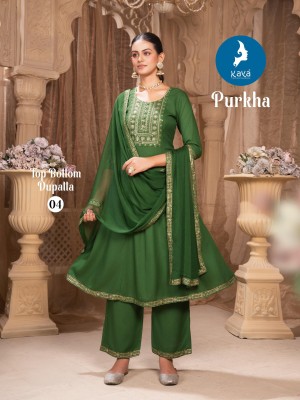 Purkha by kaya 3 piece Concept In anarkali suit catalogue at low rate readymade suit catalogs