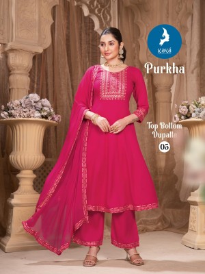 Purkha by kaya 3 piece Concept In anarkali suit catalogue at low rate readymade suit catalogs